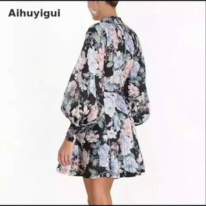 Floral ruffle Dress